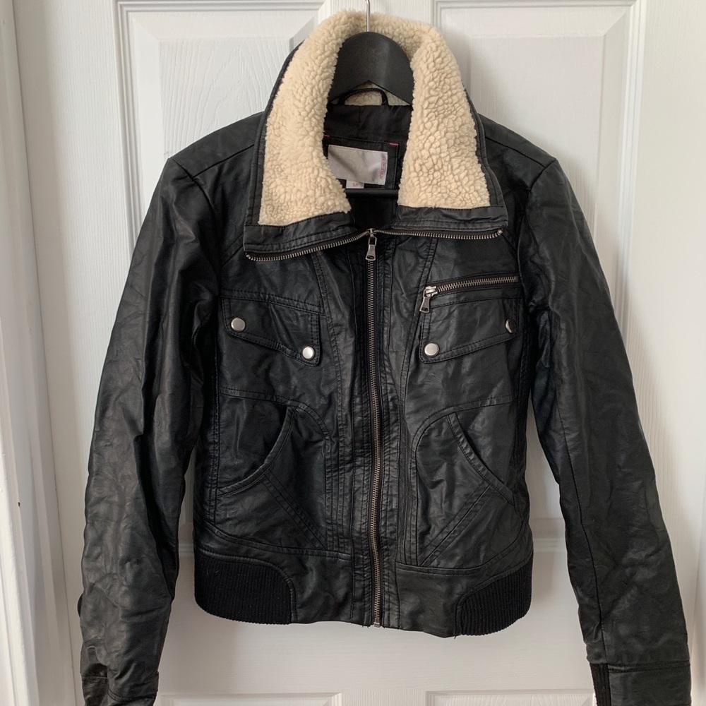 Xhilaration for Target | Black faux leather jacket